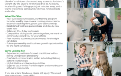 Associate Chiropractor – Pukekohe – Living Chiropractic